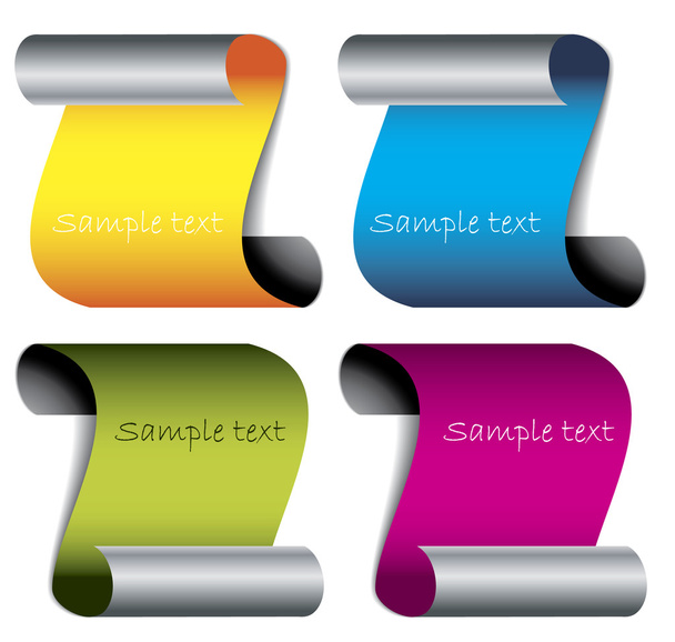 Folded color papers - Vettoriali, immagini