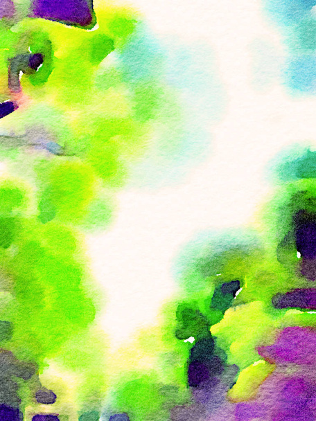 Крупный план красочной акварельной художественной иллюстрации: абстрактный фон (2D CG с высоким разрешением)
) - Фото, изображение