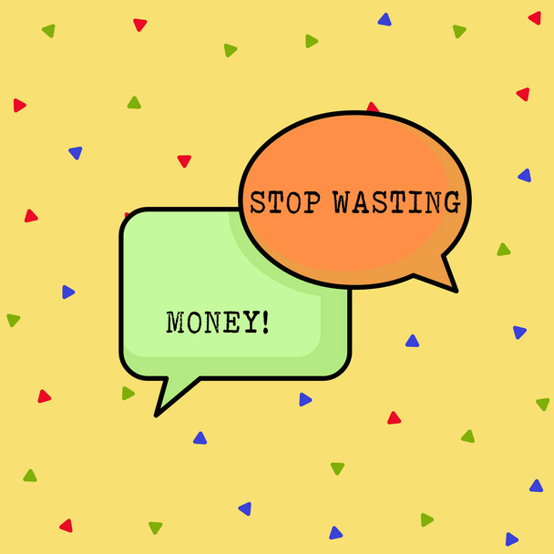 El yazısı metin Stop Toting Money. Kaydetmeye başlamak ve akıllıca kullanmak için advicing gösteren veya grup anlamı kavramı. - Fotoğraf, Görsel