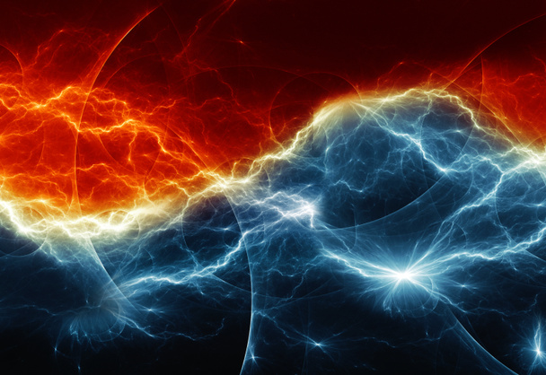 Fire and ice fractal lightning - Photo, Image