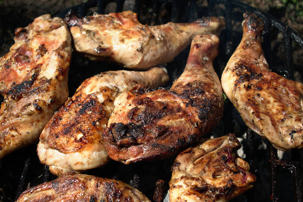 Chicken legs on the barbecue - Photo, Image