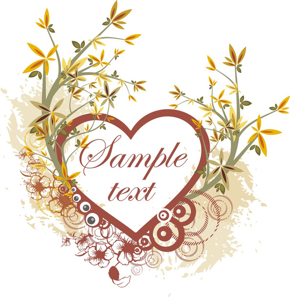 Floral panel design with place for your text, vector illustration series. - ベクター画像