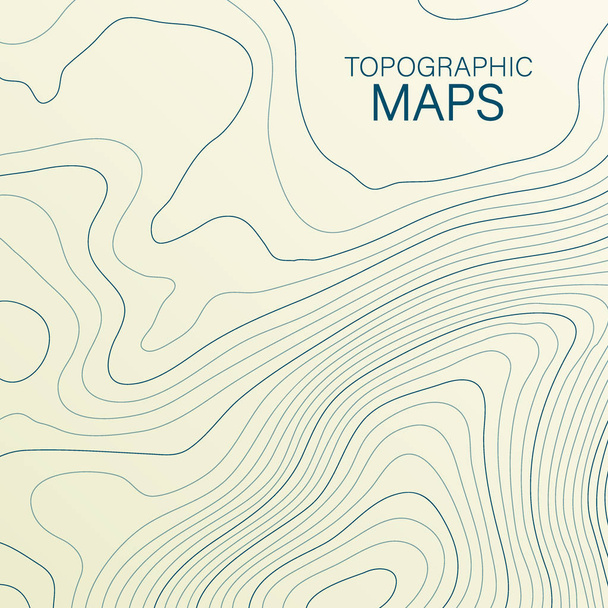 Mopographic map. The stylized height of the topographic contour in lines and contours. Vector stock illustration - Vector, Image