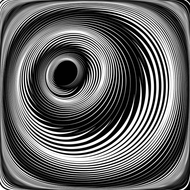 Vortex illusion. Spiral swirl motion.  - Vector, Image