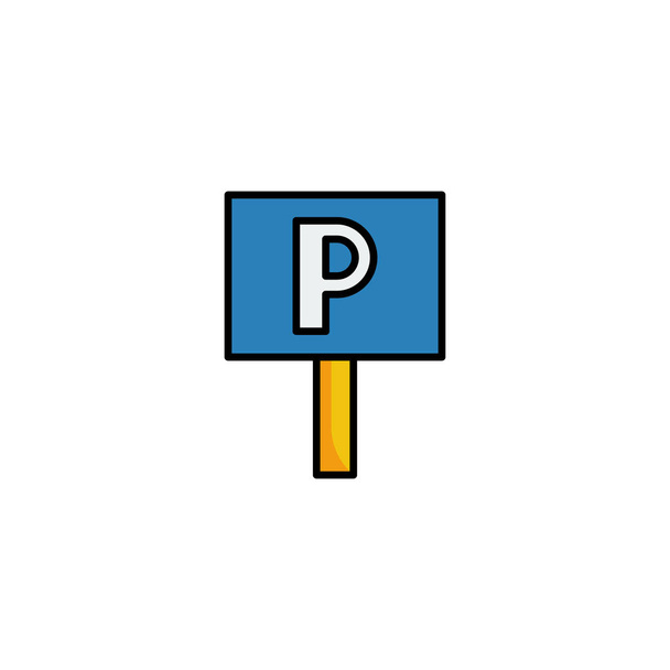 parking sign icon vector illustration - Vettoriali, immagini