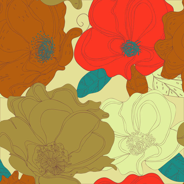 Textura floral
 - Vetor, Imagem