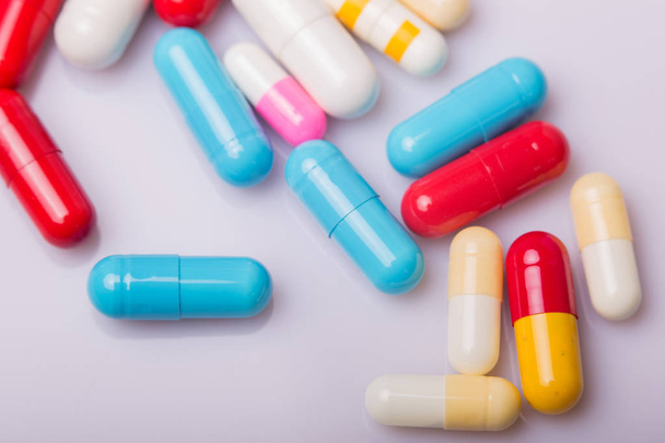 Tablets pills capsule heap mix therapy drugs - Fotó, kép