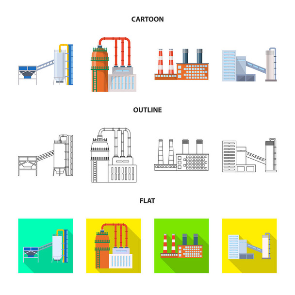 Vector design of production and structure icon. Set of production and technology stock symbol for web. - Vector, Image