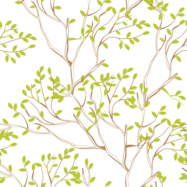 木の枝とのシームレスな壁紙 - ベクター画像