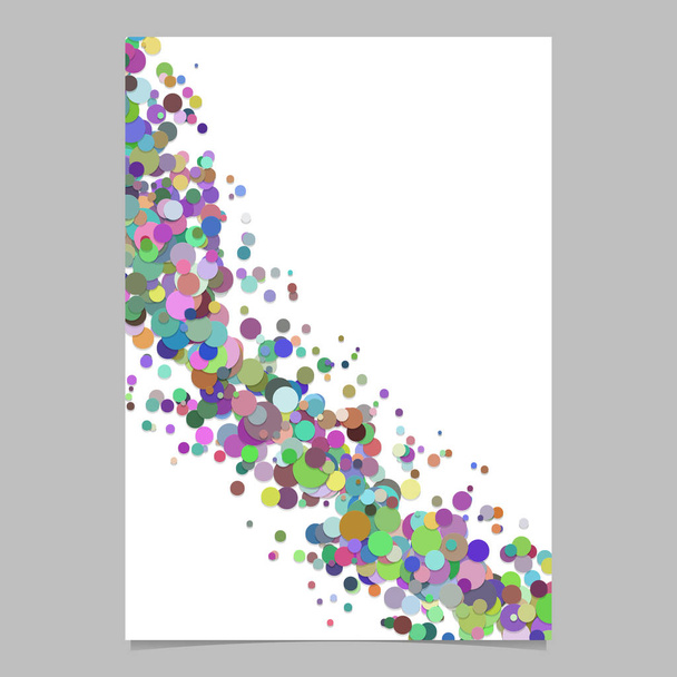 Kavisli boş soyut dağınık konfeti daire poster arka plan - vektör sayfa şablonu tasarımı - Vektör, Görsel