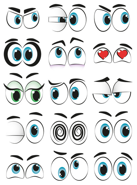 Kreslené oči - Vektor, obrázek