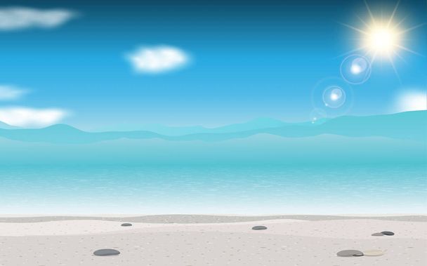 ландшафт пляжа на острове в дневное время
 - Вектор,изображение