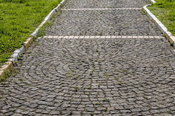primer plano suelo decorativo y piedras de carretera
 - Foto, imagen