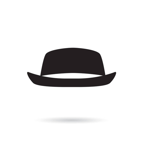 Bowler sombrero icon- vector ilustración
 - Vector, Imagen