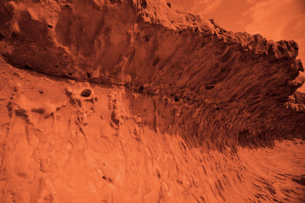 Kırmızı Yerbenzeri gezegen görünümünü - Fotoğraf, Görsel
