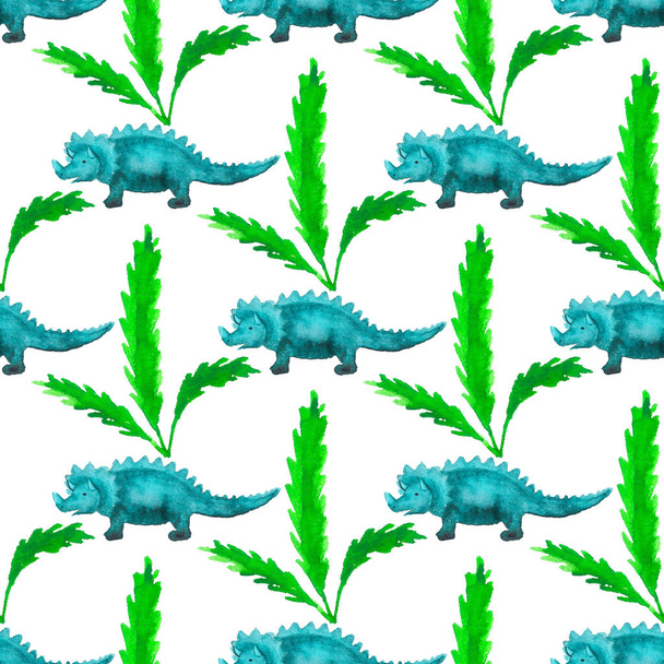 Seamless pattern with dinosaurs - Foto, afbeelding