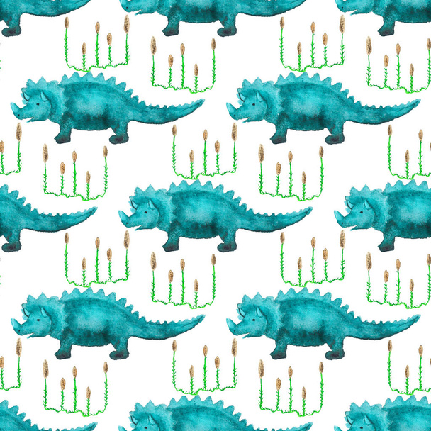 Seamless pattern with dinosaurs - Φωτογραφία, εικόνα