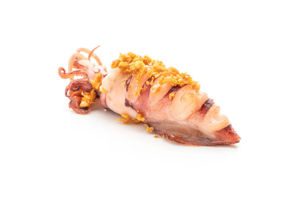 fried squid with garlic - Φωτογραφία, εικόνα