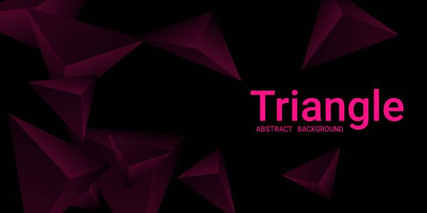 Triangle background. Abstract composition of triangular pyramids. - Vector, imagen