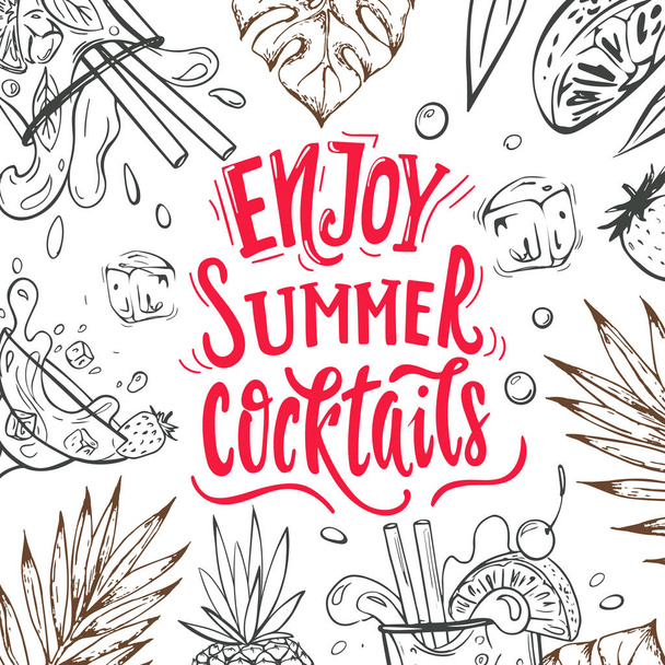 gustare cocktail estivi
 - Vettoriali, immagini