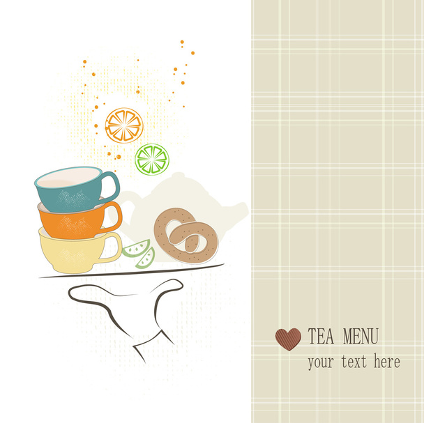 Tea menu - Wektor, obraz