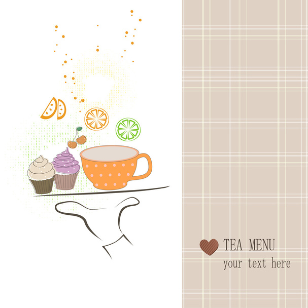 Tea menu - Vettoriali, immagini