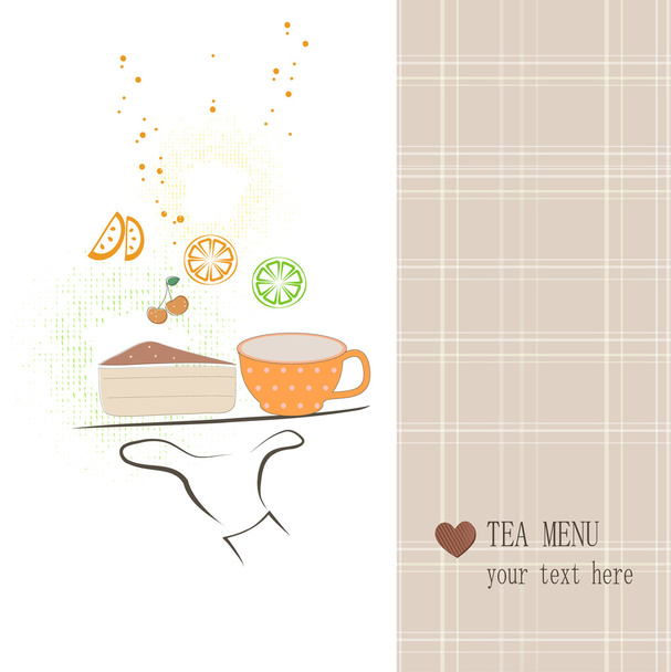 Menu de chá
 - Vetor, Imagem