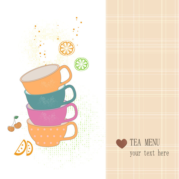 Tea menu - Vetor, Imagem