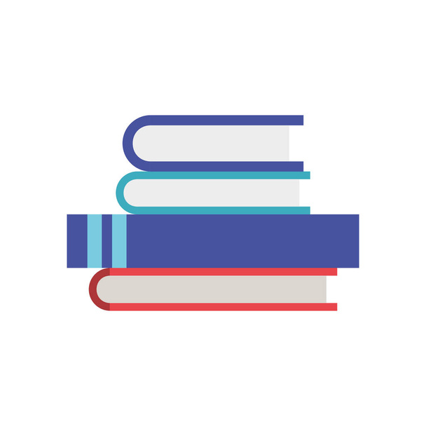 biblioteca libros en el icono de fondo blanco
 - Vector, Imagen