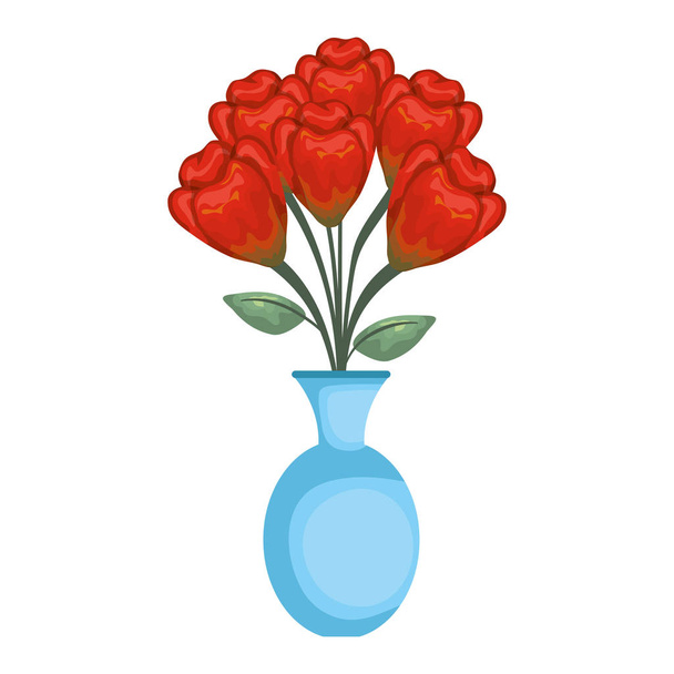vaso con icona rose
 - Vettoriali, immagini