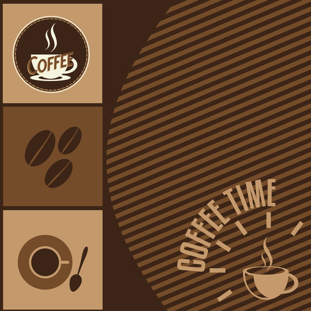 Café tempo design fundo
 - Vetor, Imagem