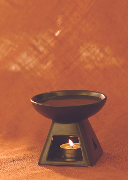 Arrangement for spa with candles - Φωτογραφία, εικόνα
