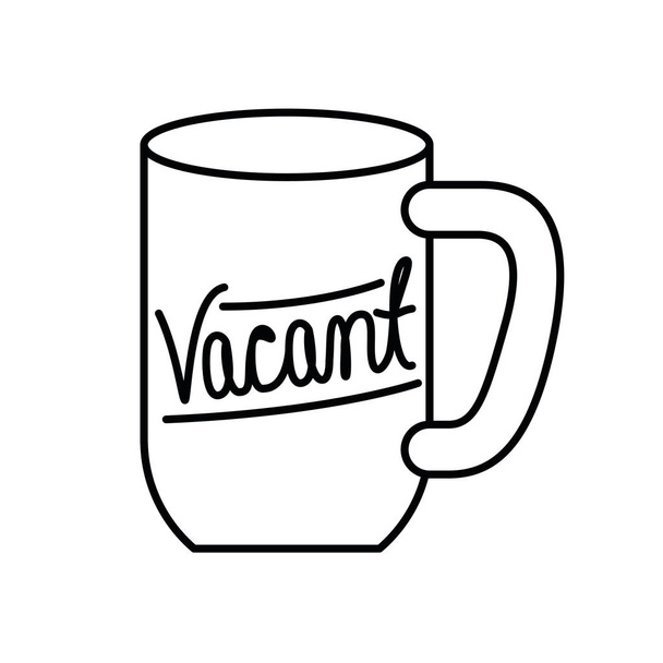 Чашка кофе на белом фоне
 - Вектор,изображение