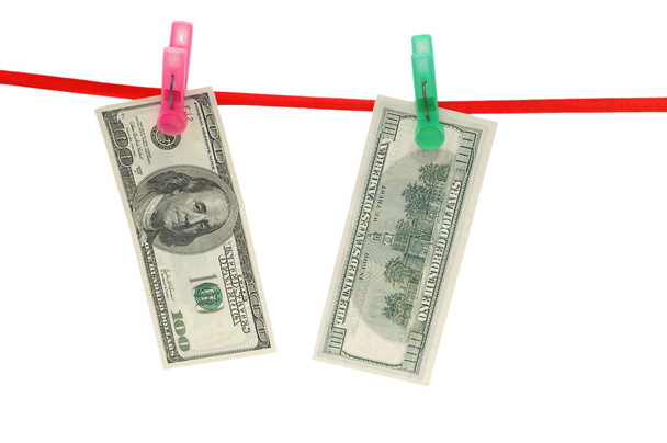 Dollar notes hanging on the rope - Photo, Image