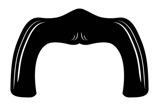 Hufeisen-Schnurrbart-Symbol-Vektor - Vektor, Bild