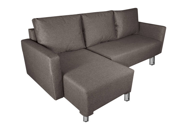 Parte da mobília moderna marrom do sofá isolada no branco
 - Foto, Imagem