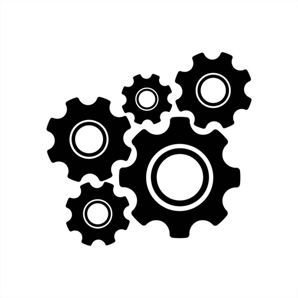 gear mechanism and settings vector icon - Vector, Image