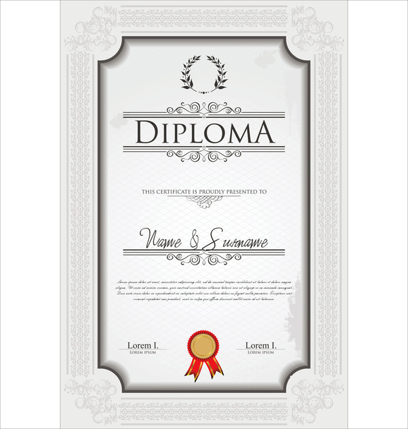 Шаблон сертификата - Вектор,изображение