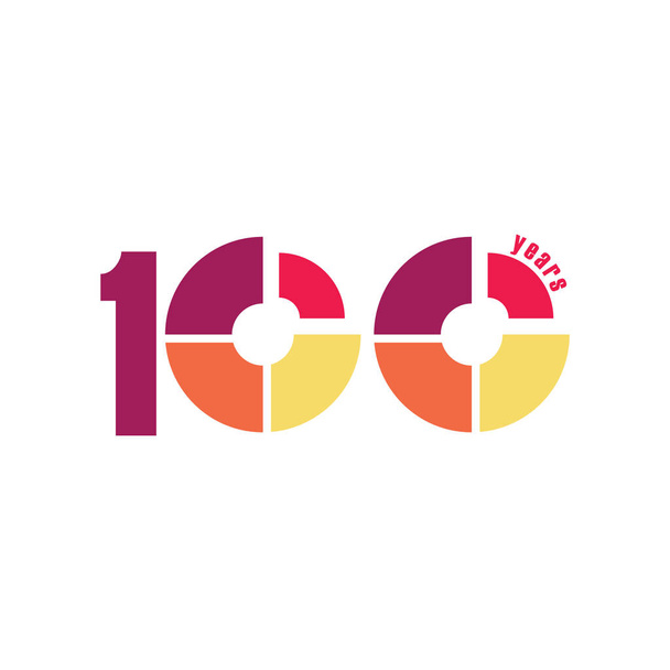100 Anos Anniversary Vector Template Design Ilustração - Vetor, Imagem