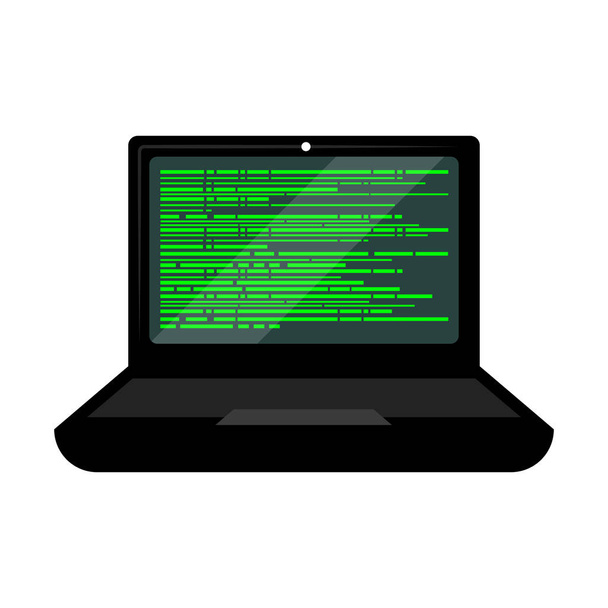 Код програмування на екрані ноутбука
 - Вектор, зображення