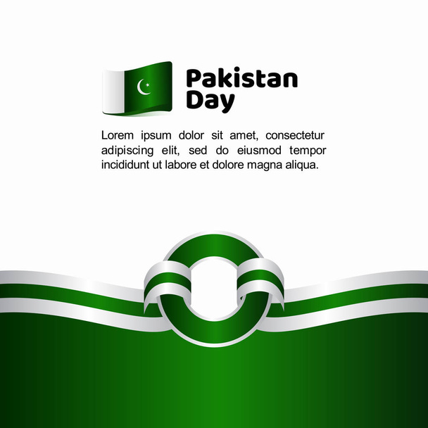 Pakistan Tag Flagge Vektor Vorlage Design Illustration - Vektor, Bild