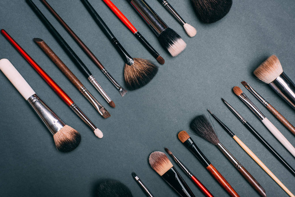 makeup brush set for eyes and face skin - Photo, Image