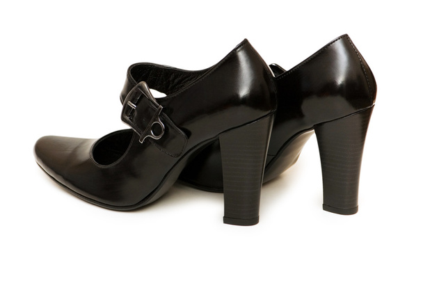 Par de zapatos negros aislados
 - Foto, imagen