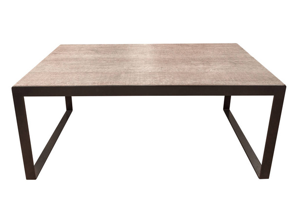 Ruskea pöytä eristetty valkoisella taustalla
 - Valokuva, kuva
