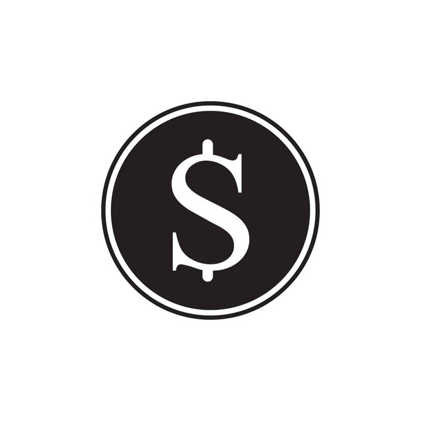 Icono del dinero. Dinero negro aislado en el fondo. Simulación moderna
 - Vector, imagen