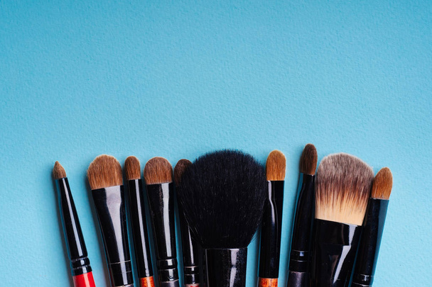 set of professional close up makeup brushes for eye - Photo, Image