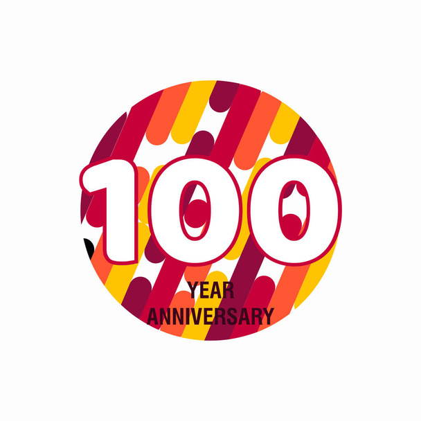 100 jaar verjaardag paarse vector sjabloonontwerp illustratie - Vector, afbeelding