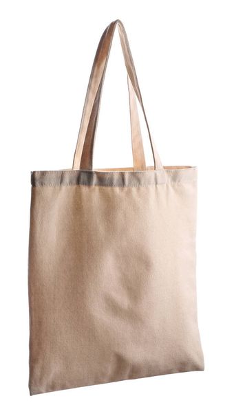 Βαμβάκι τσάντα για ψώνια σε λευκό φόντο. Έννοια μηδενικών αποβλήτων - Φωτογραφία, εικόνα