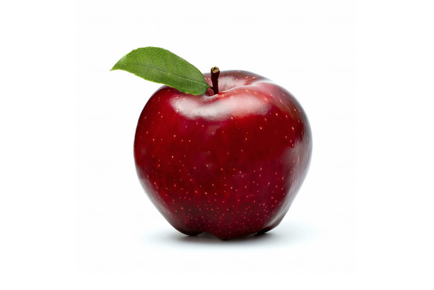 Verse rode appel op witte achtergrond - Foto, afbeelding