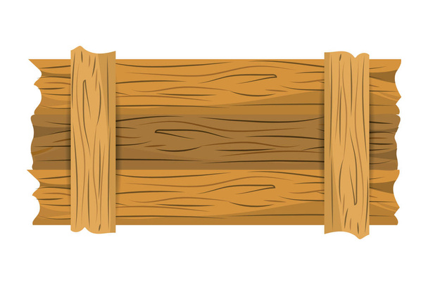 kreskówka drewniany baner - Wektor, obraz